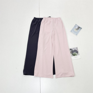 长裤 E2莫代尔侧边拼接俄单纯元 26春女柔软空气层松紧腰宽松休闲款