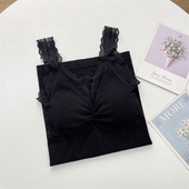 N1舒适好穿款 带胸垫纯色保暖蕾丝拼接打底可外穿 女士25秋冬一体式