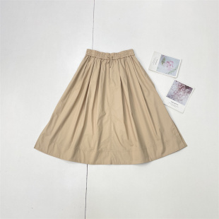 风半身裙松紧腰女A字半裙100%棉 工装 Y2高品质国内大牌 26年春新款
