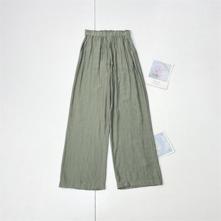 H1自然压褶直筒裤~外单纯元26春夏薄款皱褶肌理宽松显瘦休闲长裤