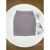 F2色织千鸟格 北欧单女士半裙短裙包臀裙2024年洋气百搭显瘦