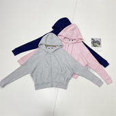 全棉 美单25秋开衫 卫衣拉链衫 D5超值新款 连帽蝙蝠袖 宽松上衣休闲