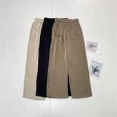 直筒长裤 C4醋酸垂感好 宽松休闲阔腿裤 女缎面长裤 女 25春夏新款