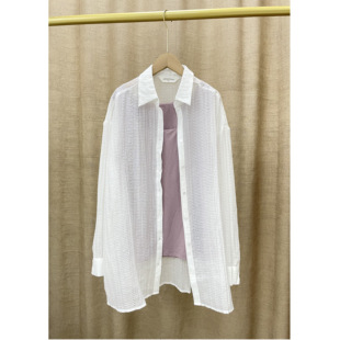 透视感 提花衬衫 65%天丝外单纯元 女士长袖 25秋新款 X2若隐若现