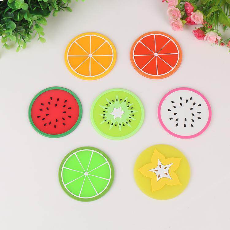 可爱卡通水果造型欧美日创意礼物餐桌硅胶圆形橡胶可来图定制