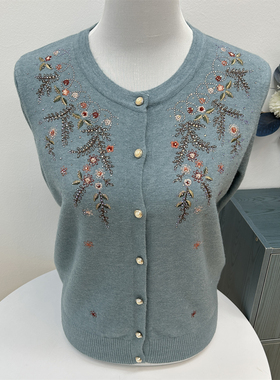 中老年女装洋气春秋季开衫上衣40岁50妈妈春装针织毛衣老太太外套