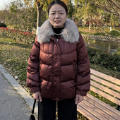 中年妈妈冬装 奶奶加厚外套 洋气中老年人女款 羽绒服中长款 2025新款