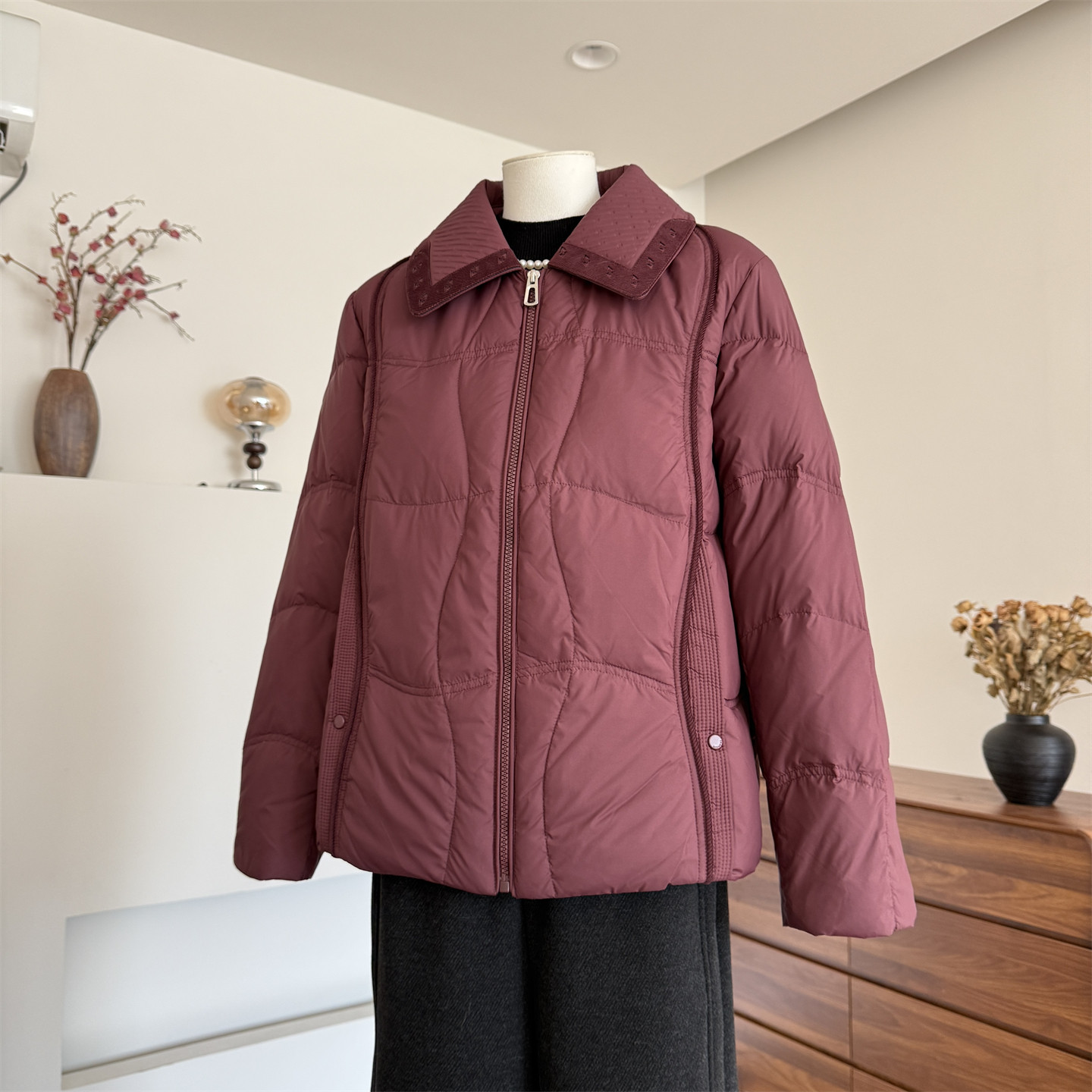 中老年人女妈妈羽绒服外套