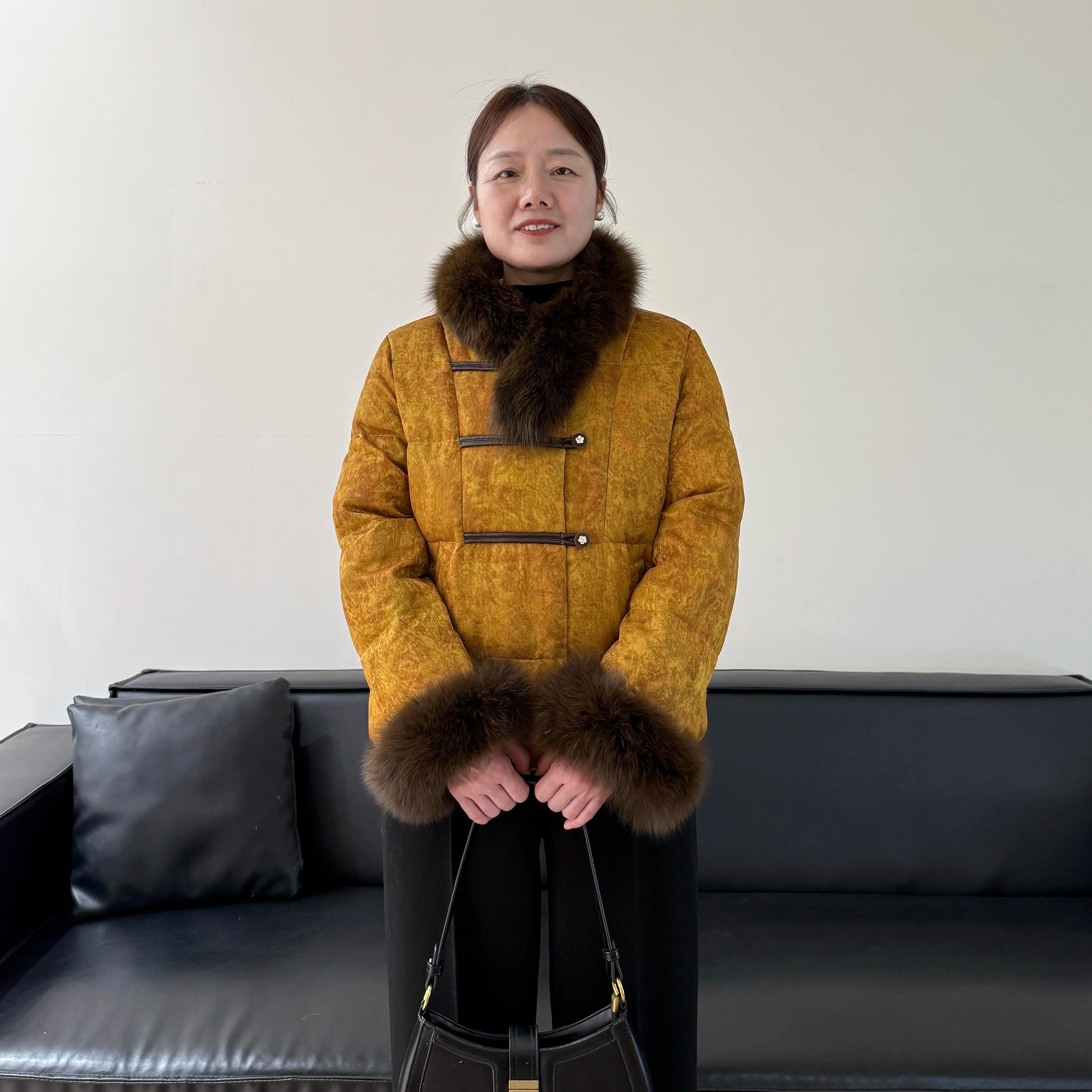 中年妈妈秋冬装国风鹅绒服