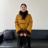中年妈妈秋冬装 国风鹅绒服2026新款 高贵中老年狐狸毛领羽绒服外套