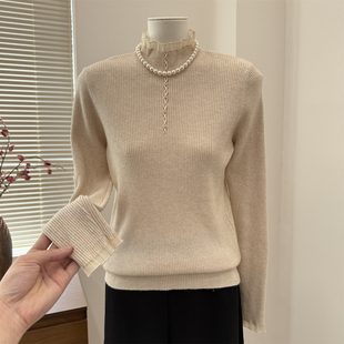 中年妈妈春装打底针织小衫毛衣2025新款春秋洋气中老年人女上衣服