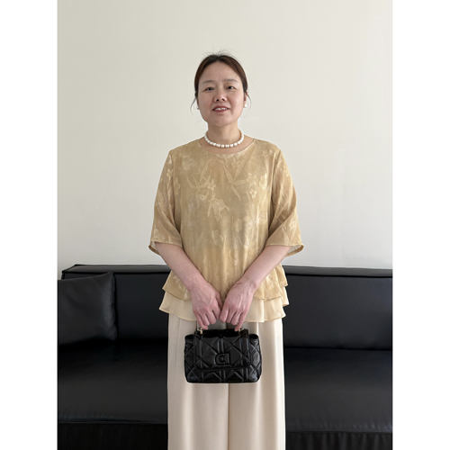 妈妈夏装冰丝短袖T恤中老年