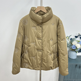 中老年羽绒服女款洋气中年妈妈秋冬外套50岁奶奶新中式棉袄女冬季