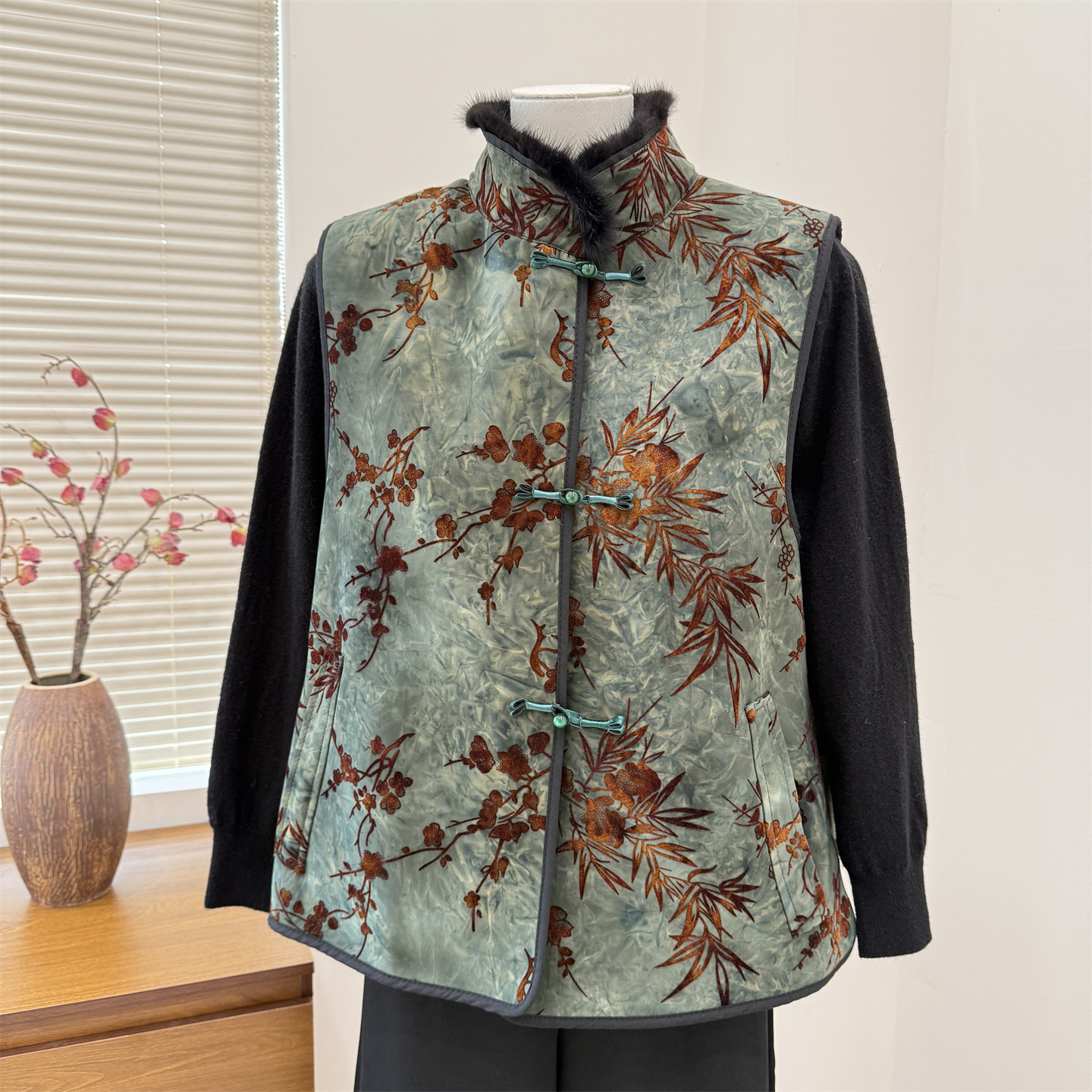 新中式妈妈冬装羽绒棉服马甲