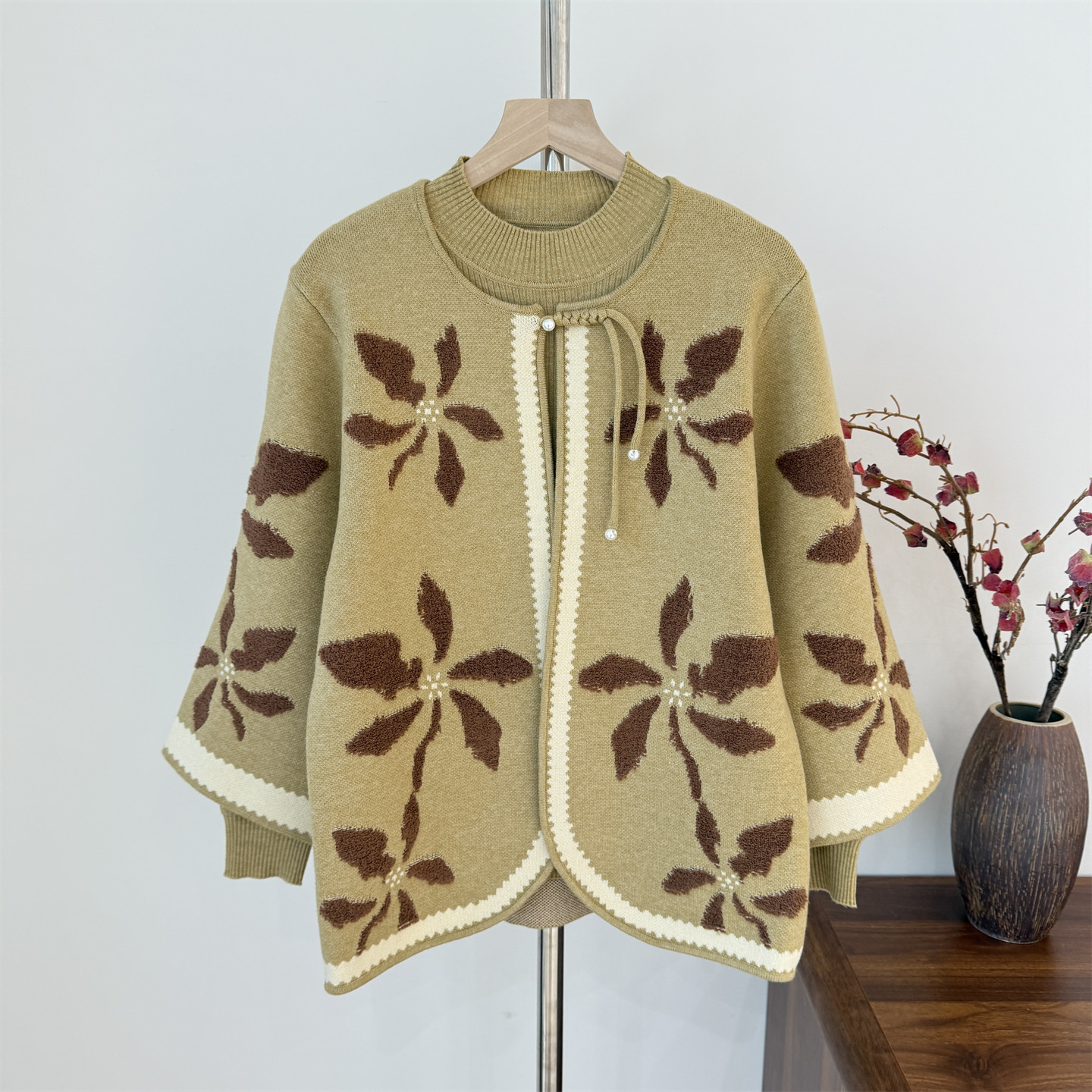 妈妈秋装针织衫外套2025新款时尚洋气中老年女装宽松开衫毛衣上衣