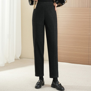 子女冬季 保暖棉裤 新款 妈妈休闲裤 中老年加厚直筒宽松大码 中年裤