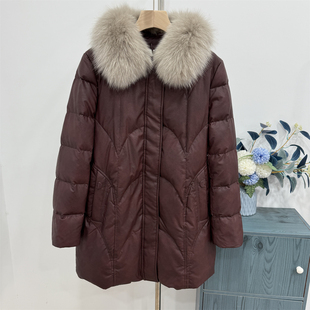 中老年女长款 羽绒服洋气2025新款 气质加厚棉袄外套 冬装 中年妈妈款