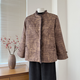 妈妈冬装外套2025新款棉服新中式洋气上衣中老年人女加厚国风棉袄