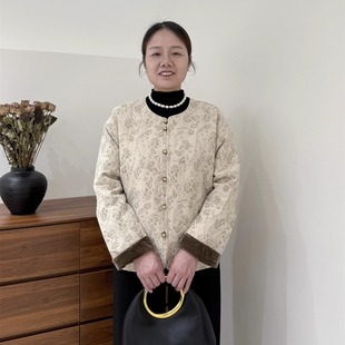棉衣 棉袄洋气绣花短款 妈妈冬装 国风服棉服外套中老年女秋冬新中式