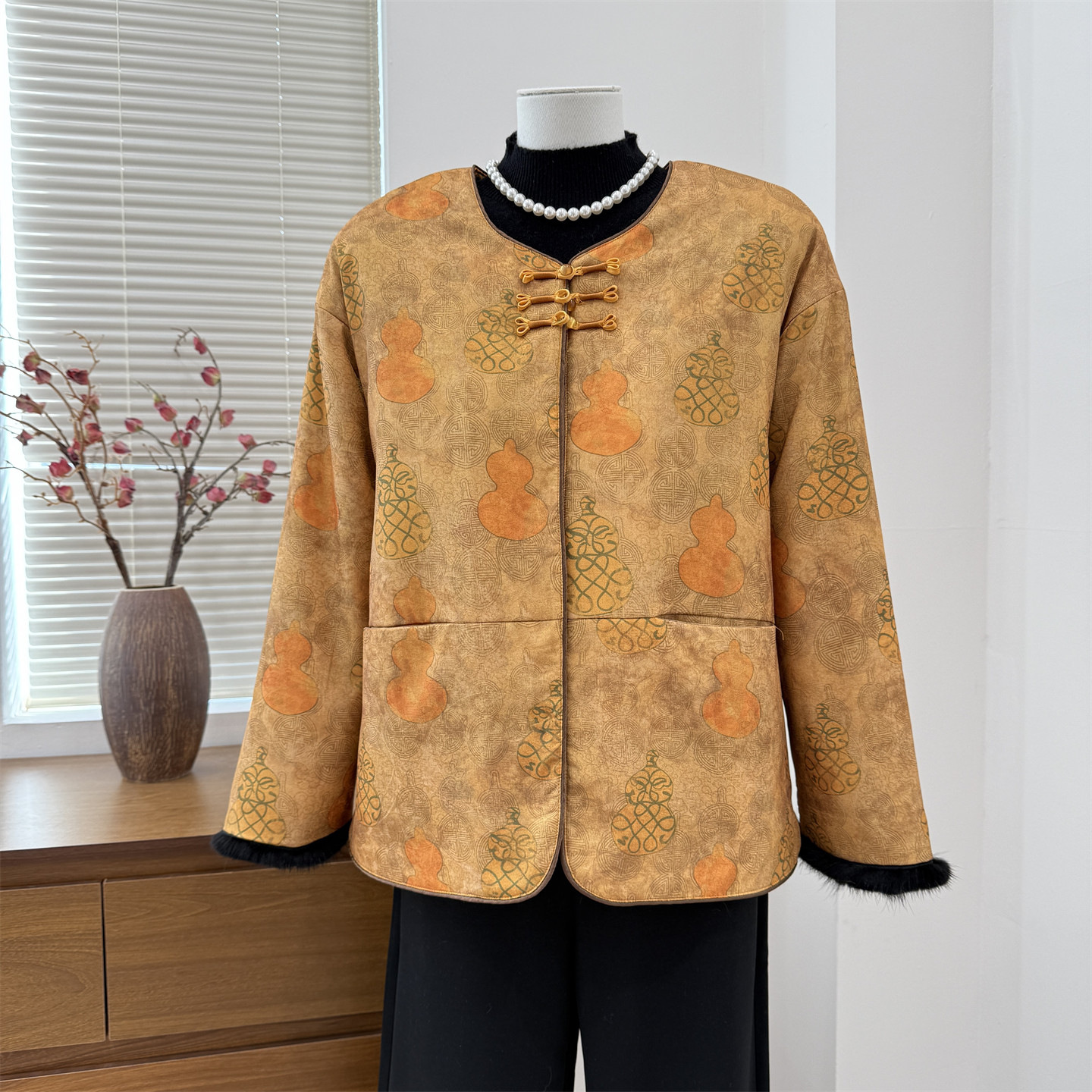 新中式妈妈冬装棉服加绒加厚棉衣外套中老年女装秋冬奶奶国风棉袄