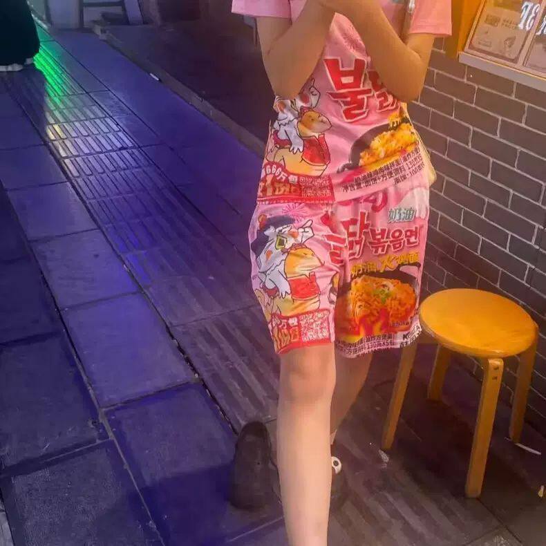网红搞怪火鸡面印花睡衣套装