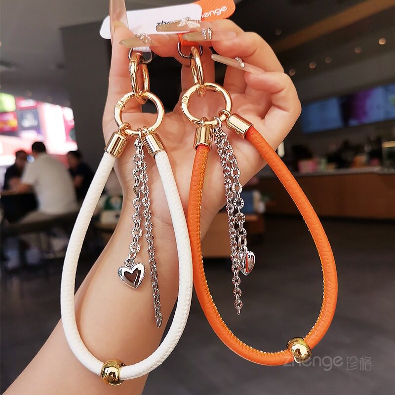 时尚皮质手机挂绳手腕短款ins小香风女户外便携结实耐用手绳防丢