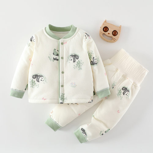 三折品牌清仓撤柜婴幼儿春秋冬季保暖加厚分体夹棉衣服棉衣棉裤