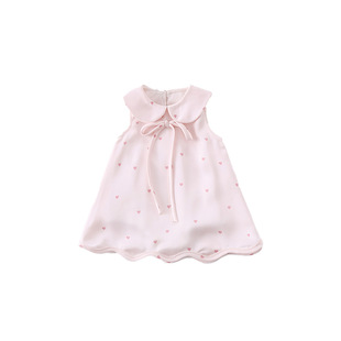 三折品牌特价清仓夏季童装夏季粉色爱心包屁裙裙子哈衣宝宝连体衣