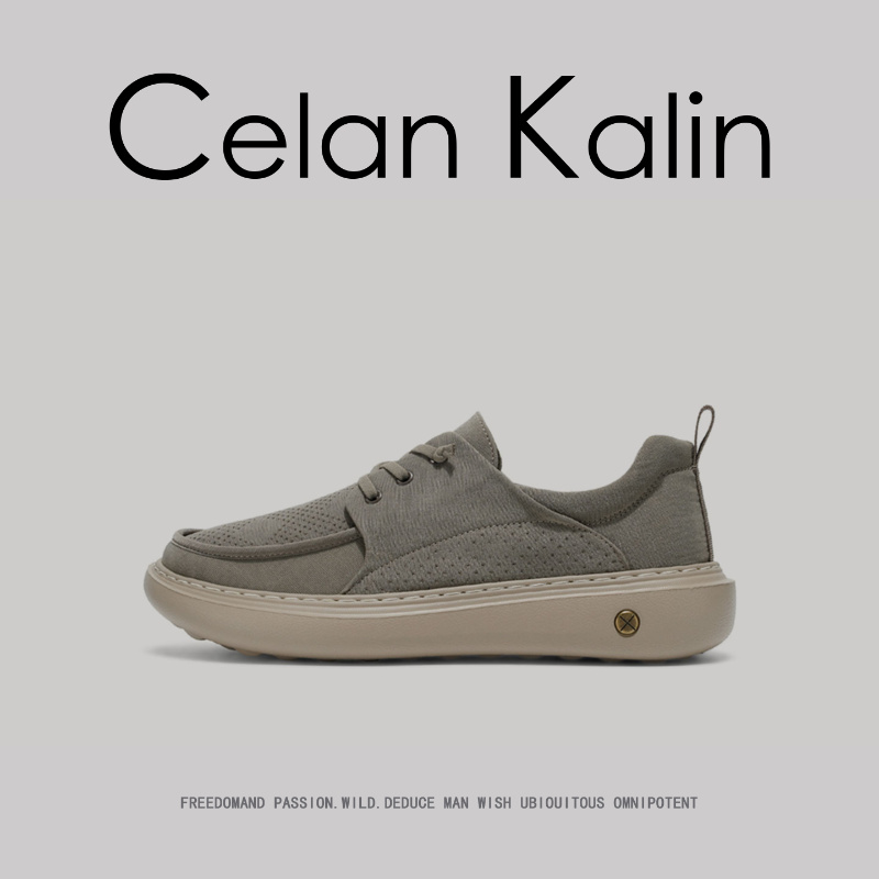 美国CelanKalin一脚蹬男鞋春秋款轻奢潮流男士运动休闲板鞋子男款