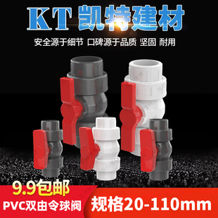 110化工阀门 开关20 管道阀门 PVC活接球阀