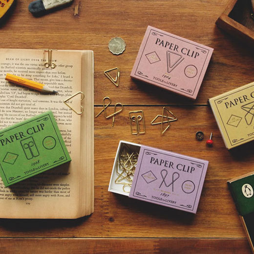 台湾Tools to Liveby礼拜 手帐文具时尚创意黄铜回形针曲别针书签