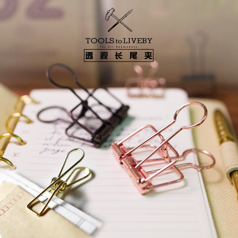 长尾金属镂空票据夹子台湾Tools