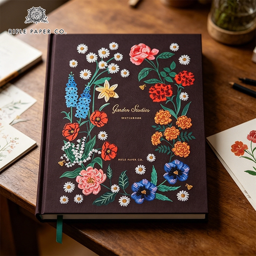 RiflePaperCo.刺绣笔记本插画