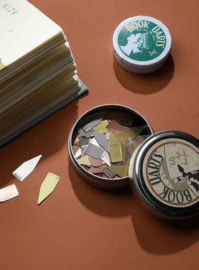 美国BOOKDARTS 迷你金属书签学生阅读创意复古罐装青铜黄铜不锈钢