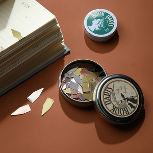 美国BOOKDARTS 迷你金属书签学生阅读创意覆古罐装青铜黄铜不锈钢