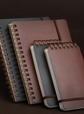 日本MIDORI Grain金属线圈笔记本简约创意便携随身螺旋记事本子