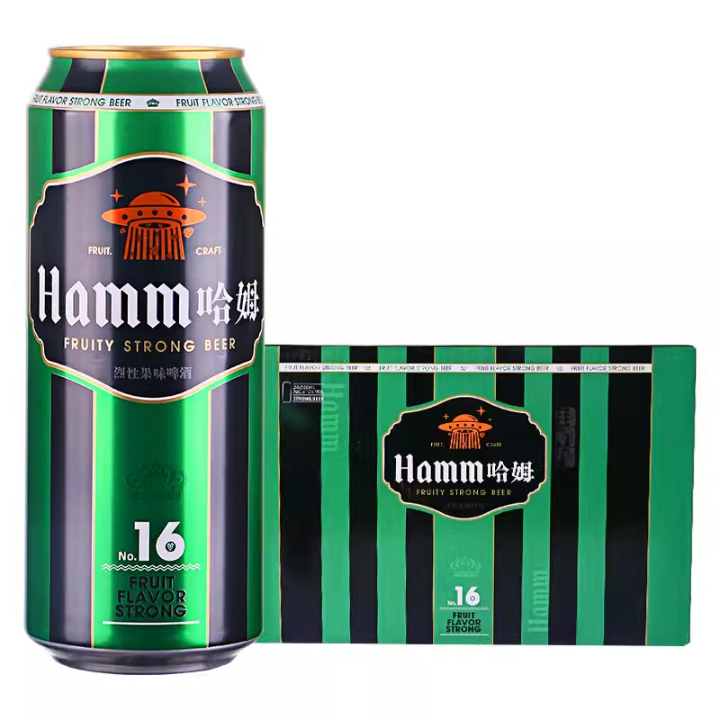 国产哈姆16号啤酒高度强劲果味烈性啤酒500ml*24罐整箱