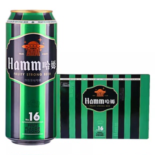 国产哈姆16号啤酒高度强劲果味烈性啤酒500ml 24罐整箱