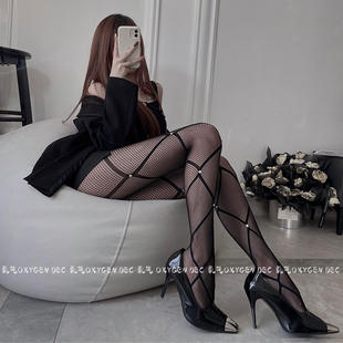DEC绊不眠之夜 黑丝袜性感美腿渔网袜防勾丝JK袜网红连裤袜