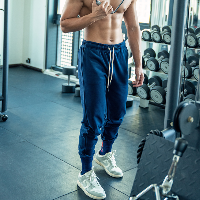 潮牌运动修身篮球男透气美式长裤