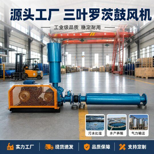 三叶罗茨风机水产养殖曝气增氧污水处理气力输送变频节能罗茨风机