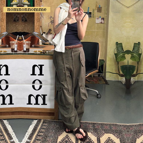 超好穿夏日休闲口袋工装八分裤