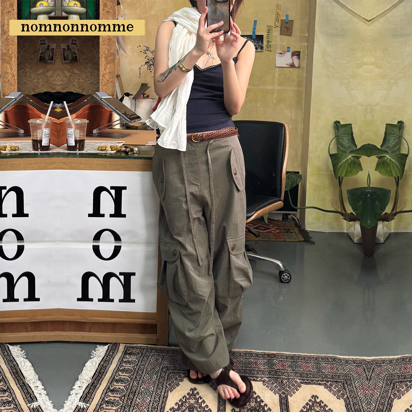 nomnonnomme DROP2推荐超好穿夏日休闲口袋工装八分裤长裤