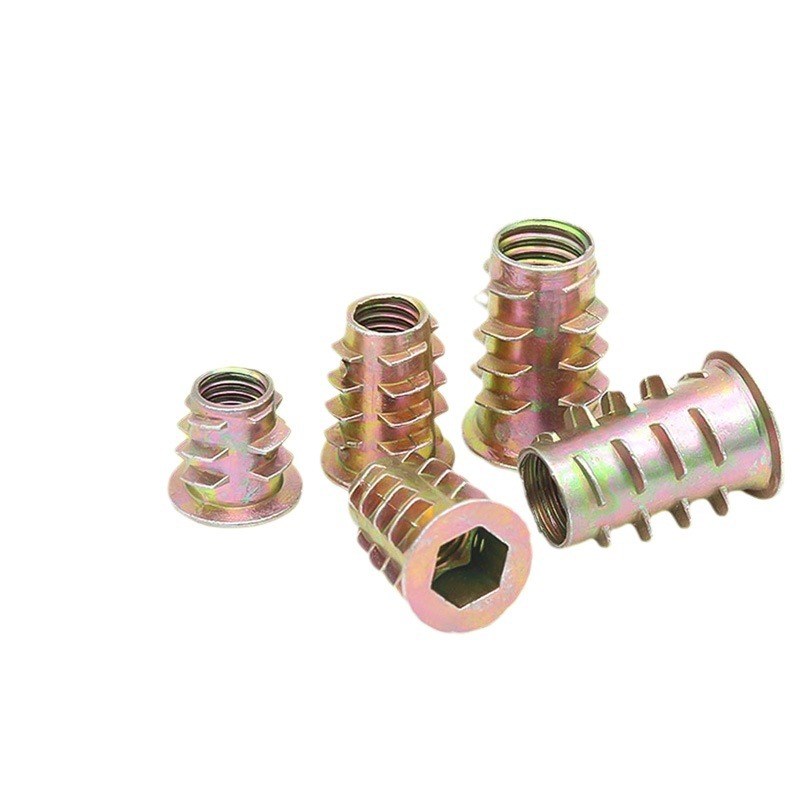 235PCSe套装梯形螺母内外牙T形有介母 锌合金螺母T型螺母 预埋螺