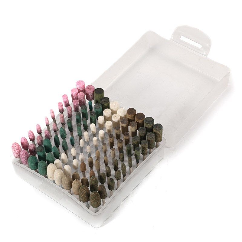 100PC混合套件3mm磨床工具陶瓷石羊毛轮H橡胶磨钻头Dremel旋转模,标准件/零部件/工业耗材,磨头,淘宝优惠券,粉丝福利购,淘宝优惠卷