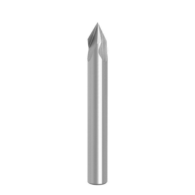 1/4柄60整体硬质合金刀头钨J钢v型铣刀木工开槽工具