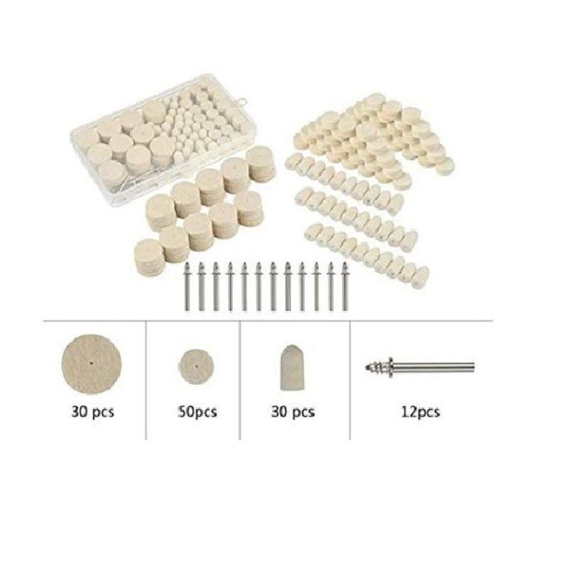 123PC羊毛抛光轮盒装 电磨吊磨机配件组合打磨抛光套,标准件/零部件/工业耗材,磨头,淘宝优惠券,粉丝福利购,淘宝优惠卷