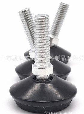 33mmMd8M10不锈钢盖黑色调节脚垫圆形椅子桌椅可调整高低垫脚地脚