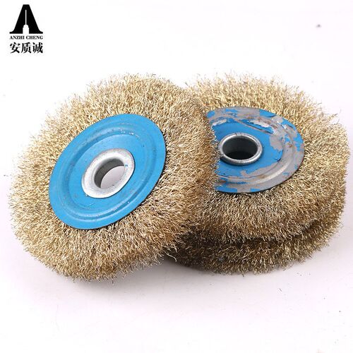 100型平行钢丝轮除锈抛光轮  不锈钢丝轮 机用钢丝刷 不锈钢平型