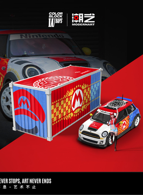 TM1:64 宝马MINI COOPER 唐老鸭 仿真合金汽车模型 收藏摆件礼品